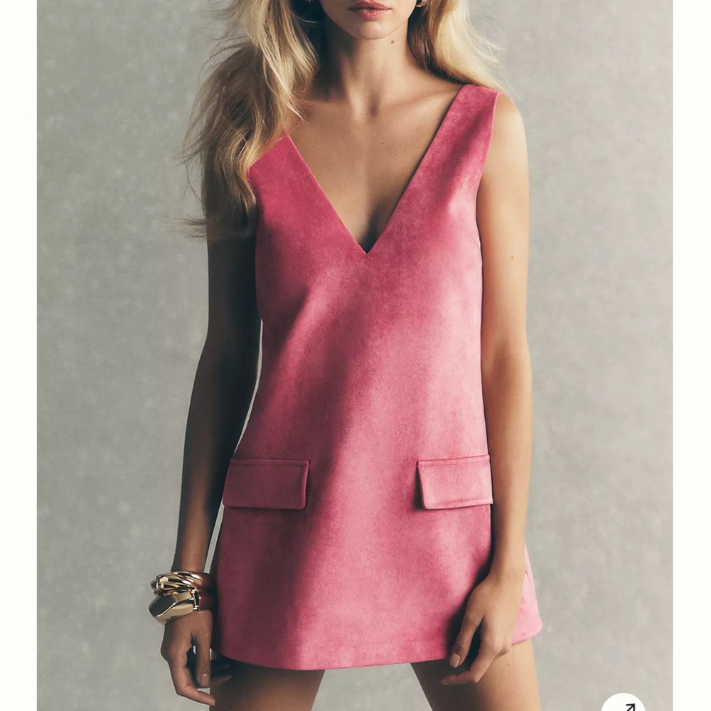 MARE MARE FAUX-SUEDE SLEEVELESS
V-NECK PLAYSUIT